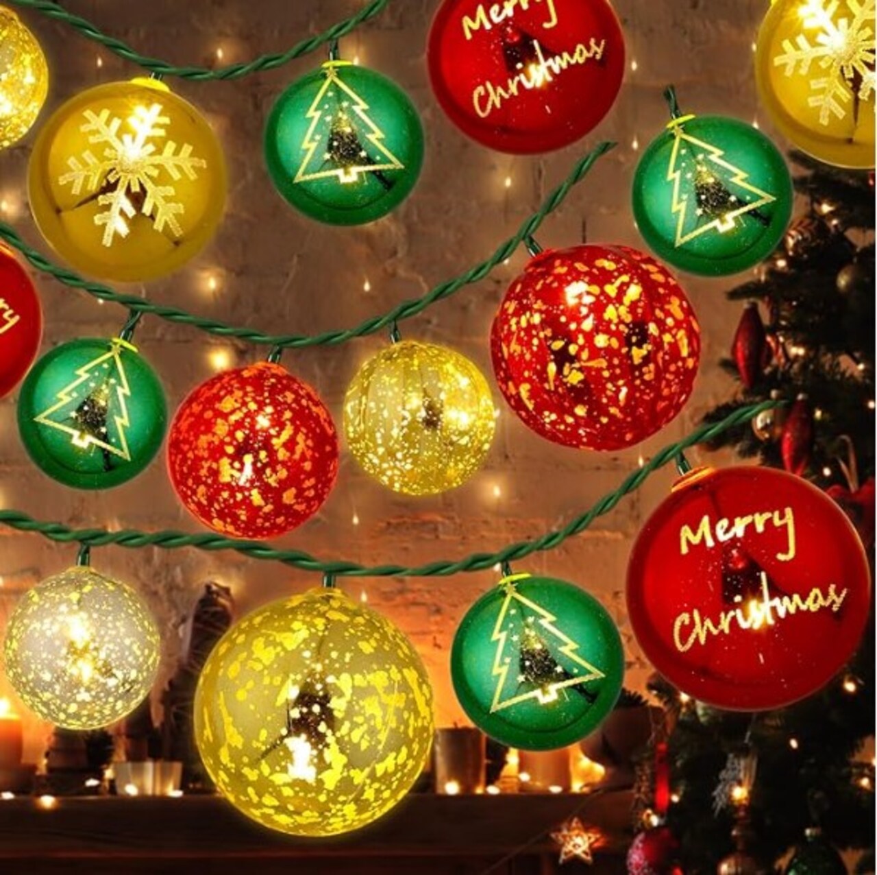 Plug in Expandable Wire Lights for Christmas Tree Decorations Outdoor Holiday 60 ft Christmas Tree Lights with 50 Bulbs Large Christmas String Lights Indoor Christmas Lights Decorations